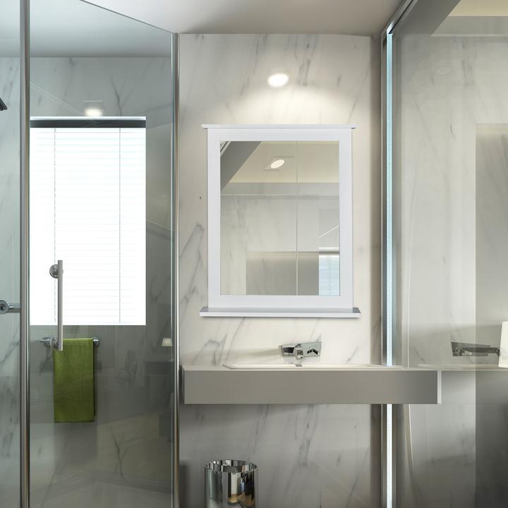 Immagine prodotto Relaxdays Specchio bagno con mensola per bagno (56 x 10 x 68 cm)
