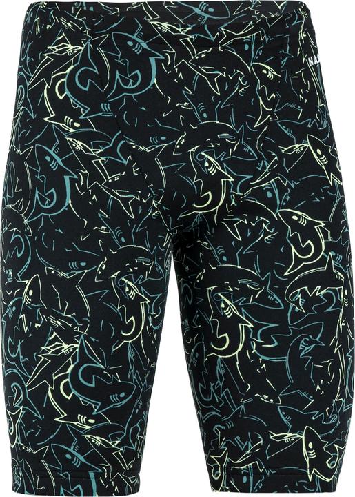 Nabaiji Boy's Swimming Jammer-Fitib shark Black Yellow (164)
