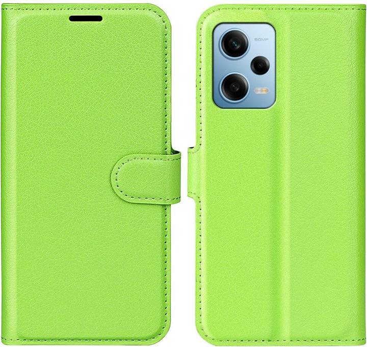 Actual product image Cover-Discount Xiaomi Poco X5 Pro - Leather Case Cover green (Xiaomi Poco X5 Pro, Xiaomi Redmi Note 12 Pro 5G)