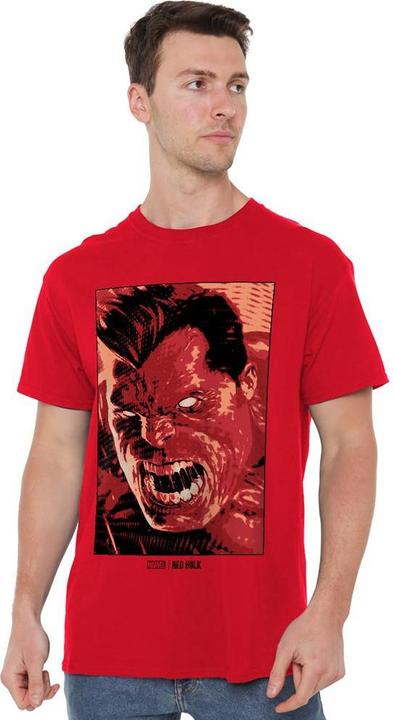 Actual product image Mens Red Hulk Roar T-Shirt (L)