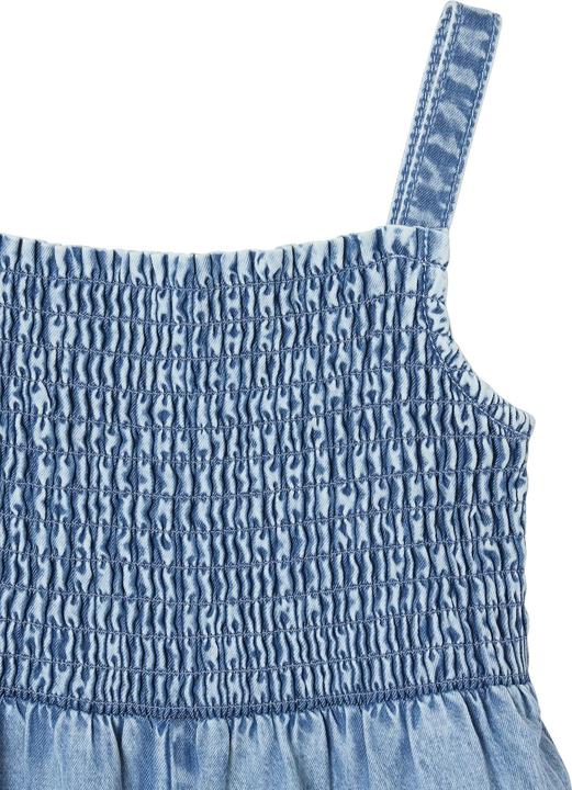 Actual product image Vertbaudet Mädchen Jumpsuit aus Light-Denim mit gestickten Blumen (86)
