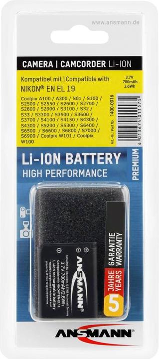 Actual product image Ansmann A-Nik EN-EL19 (Rechargeable battery)
