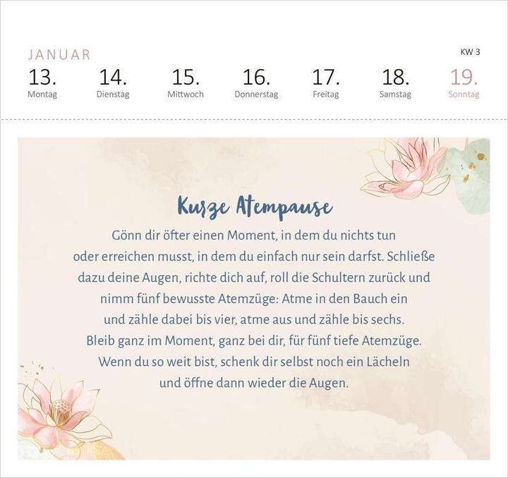 Produktbild Postk.Kalender Yoga Atmen (17 x 17 cm, Harter Einband, Deutsch)
