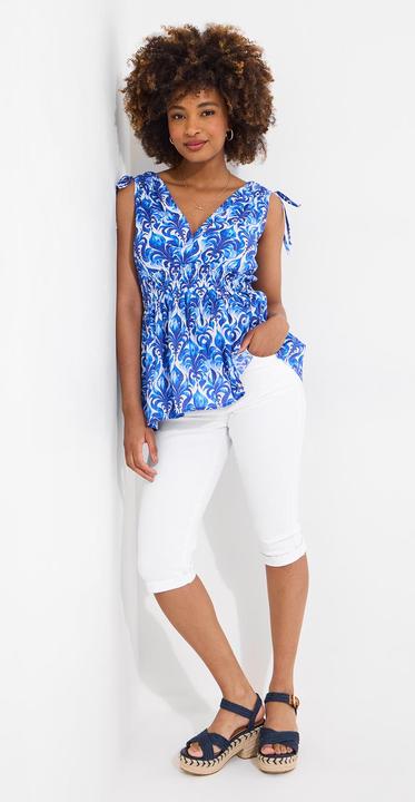 Produktbild Joe Browns Printed V-Neck Tie Shoulder Top (16)