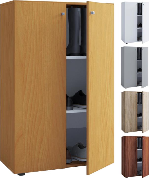 Produktbild VCM Holz Büroschrank Aktenregal Lona 3 Fächer mit Drehtüren (70 x 40 x 111 cm)