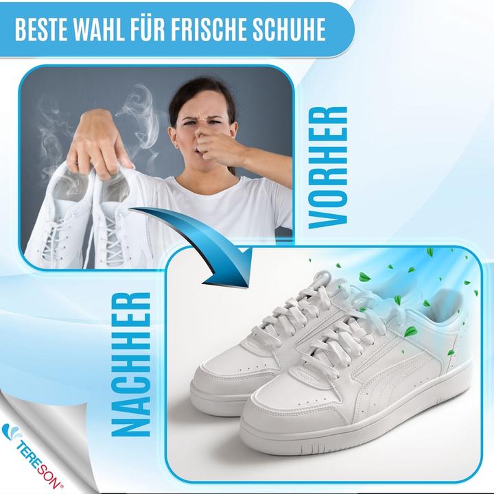 Produktbild Tereson Fussdeodorant, Schuhgeruch-Präventionspulver, 60 Tage Wirkung, 10er Pack (Fussdeodorant & -puder)
