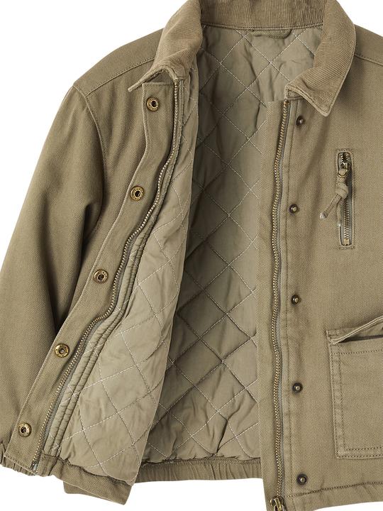 Actual product image Vertbaudet Quilted girls' jacket with embroidery on the back (116)