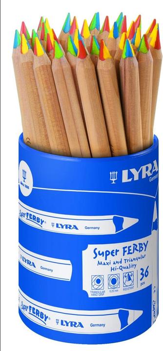 Actual product image Lyra Plastic Pot With 36 Super-Ferby® Unlacquered 4-Color Lead (Red, 1 x)