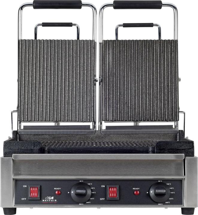 Immagine prodotto Mayfair Paninigrill 2 Deckel gerillt 230V/2400W CH Stecker 475x520x270 mm CNS