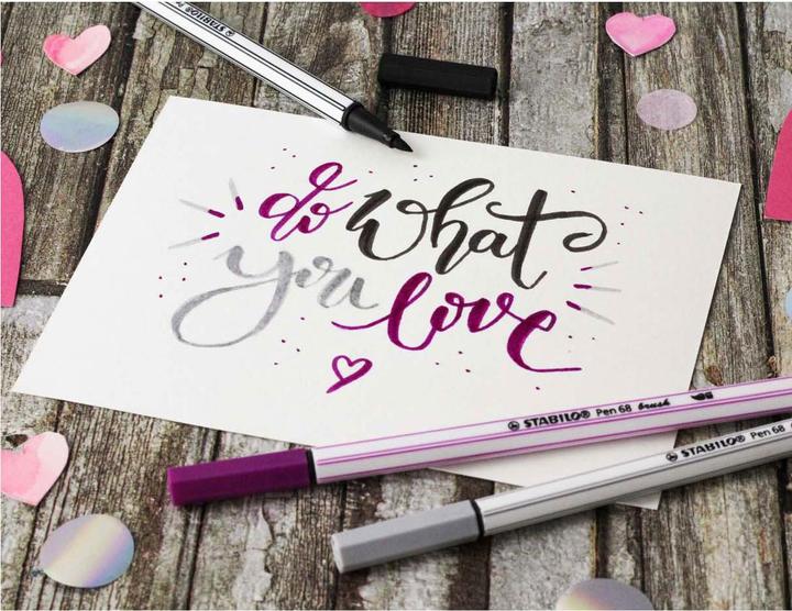Image du produit STABILO Pen 68 brush Stylo feutre Premium (Marron, 1 x)