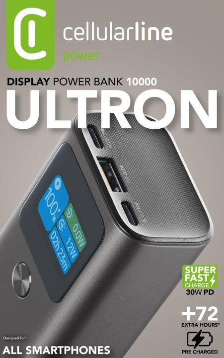 Actual product image Cellularline CELLULAR LINE Ultron 10000 (10000 mAh (10000 mAh, 30 W)