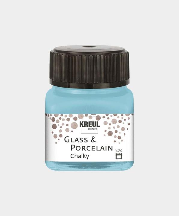 Image du produit Kreul Glass & Porcelain Chalky, peinture pour porcelaine et verre (Menthe glacée, 20 ml)