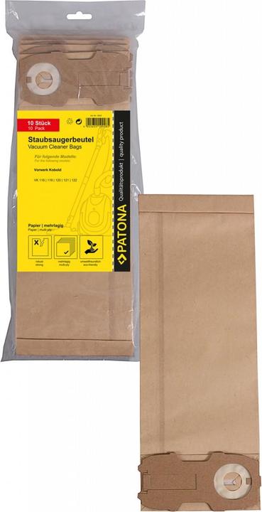 Actual product image Flickbee Hoover bag paper for Vorwerk Kobold VK118/VK122 (10 pcs.)