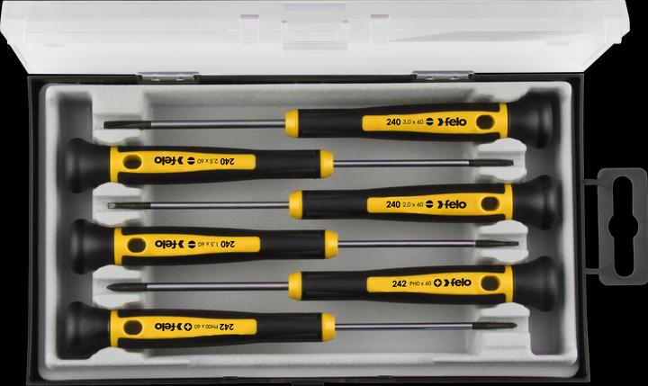 Actual product image Felo Precision screwdriver set with 2K handle, 6 pieces (Pin-torx)