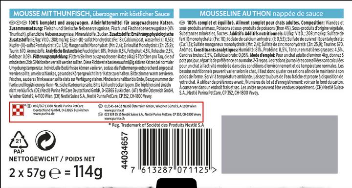 Immagine prodotto Gourmet Cibo umido Revelations Mousse con Tonno, 2 x 57 g (Adulto, 1 pz., 114 g)