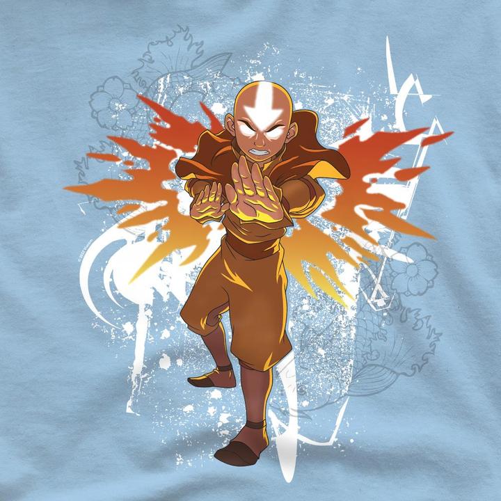 Immagine prodotto Avatar: The Last Airbender Maglietta Aang Fiore e Pesce Uomo (3XL)