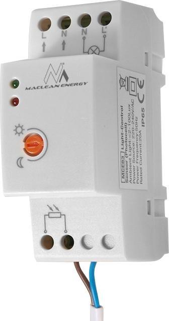 Actual product image Maclean MCE83 MCE83 light switch on DIN rail with external detector