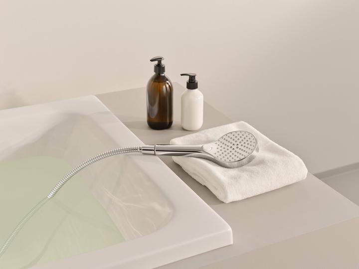 Produktbild Hansa VIVA Handbrause, rund, Durchmesser 110mm, 3-strahlig, 44330300 (3 Strahlarten)