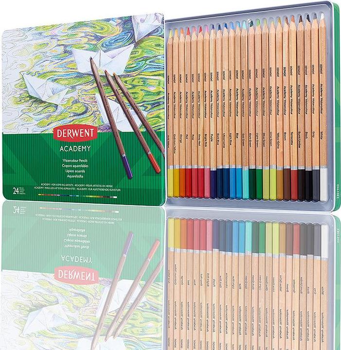 Produktbild Derwent Academy Aquarellstifte (Mehrfarbig, 24 x)