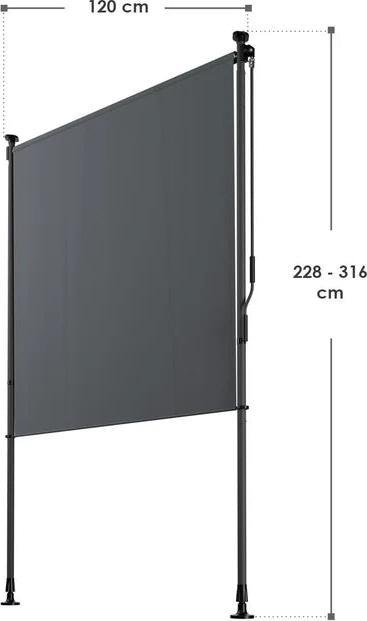Image du produit Juskys Senkrechtmarkise Barbados (1.20 m)