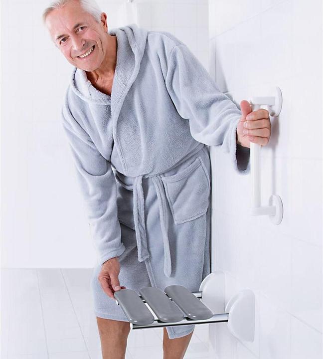 Image du produit Ridder Siège de douche rabattable Assise grise (130 kg)