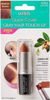 Produktbild KISS My Face- Quick Cover Gray Hair Touch Up Stick - RtÄ›nka na krytÃ­ Å¡edin a odrostÅ¯ 6 g Medium