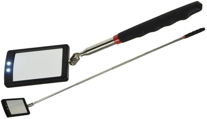 Produktbild König Design Teleskop Spiegel mit LED Beleuchtung Gesamtlänge 28 88cm, Spiegel 65x40mm