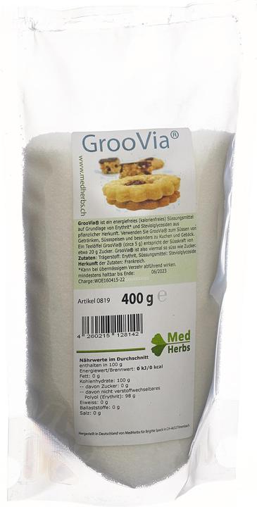 GrooVia Süsspulver mit (Steviosid) SüssStoff (400 g)