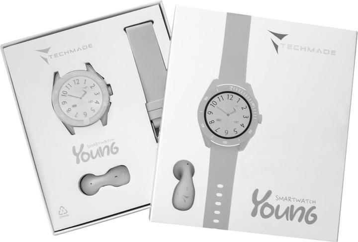 Produktbild Techmade Smart Watch Young White Bundle (45 mm)