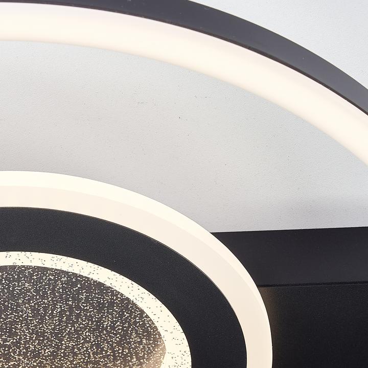 Actual product image Brelight Queens LED ceiling light 37cm inside round black (2400 lm)