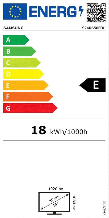 Energy Label Samsung LS24R650FDUXEN (1920 x 1080 pixels, 24")