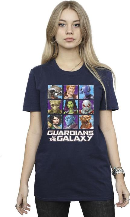 Immagine prodotto Guardians of the Galaxy Character Squares Maglietta Ampia Donna (L)
