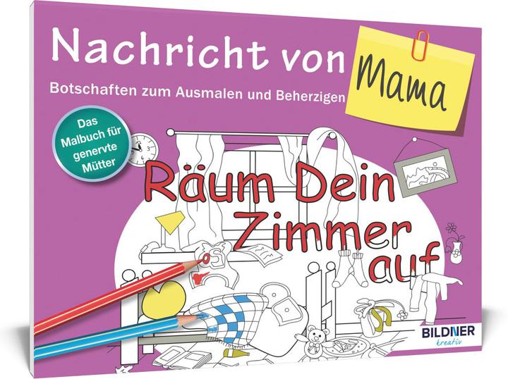 Actual product image The coloring book for adults: Message from Mom!