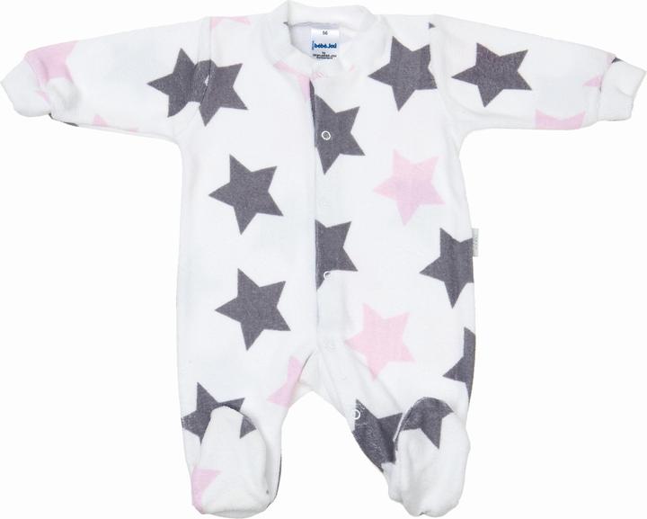 Zewi Romper Rose Sterne aus Frottee