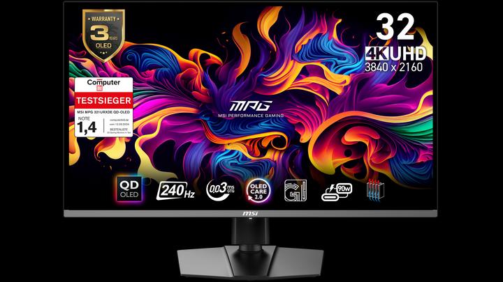Produktbild MSI MPG 321URXDE QD-OLED (3840 x 2160 Pixel, 32")