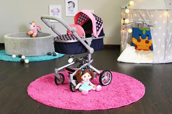 Actual product image Knorrtoys Boonk Doll's Pram - "Pink Hearts