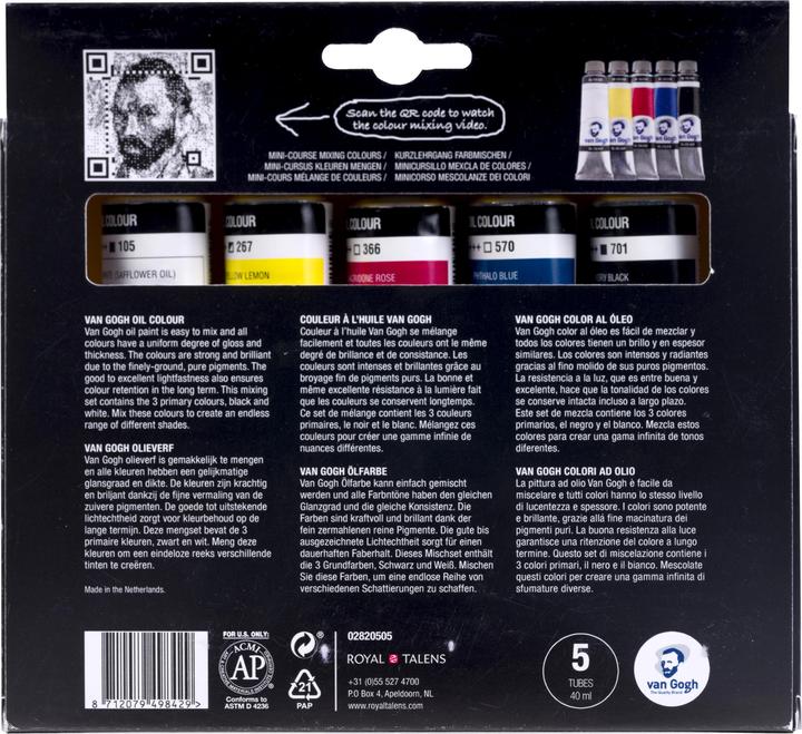 Immagine prodotto Van Gogh Colori ad olio 2820505 5x40 ml (Assortito, 40 ml)