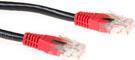 Actual product image Black 3 meter U/UTP CAT6 patch cable cross with RJ45 connectors. Cat6 u/utp cross bk/rd 3.00m (U/UTP, CAT6, 3 m)