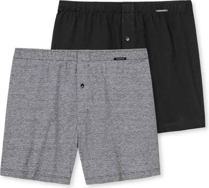 Schiesser 2er Pack Singel-Jersey Boxershorts (XXL, 2er Pack)