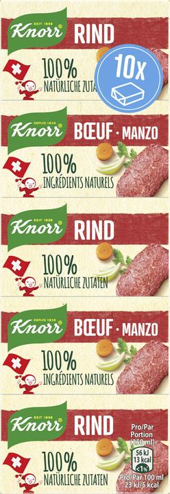 Produktbild Knorr 100% Natürlich Rindsbouillon Würfel Stange Bouillon aus Zwiebeln, Karotten und Gewürze für Suppen (6500 ml)