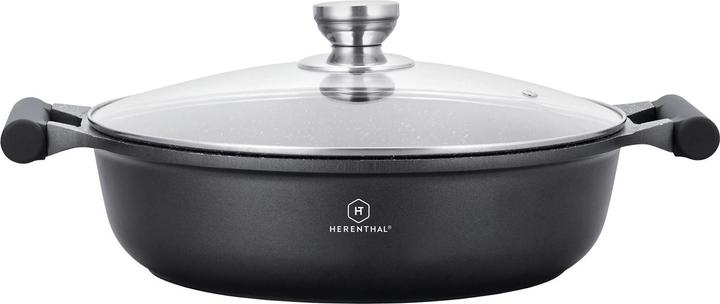Actual product image JTI Flat casserole with lid, 7.0 l - Ø 34 cm (34 cm, Casserole + Stewpot, Aluminium)