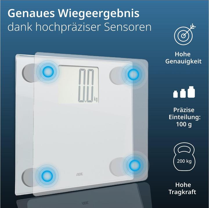 Actual product image ADE Digitale Körperwaage mit grossem Display (200 kg)
