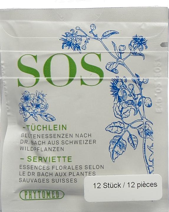 Actual product image Phytomed SOS Tüchlein (12 Piece, Sheets, 100 g)