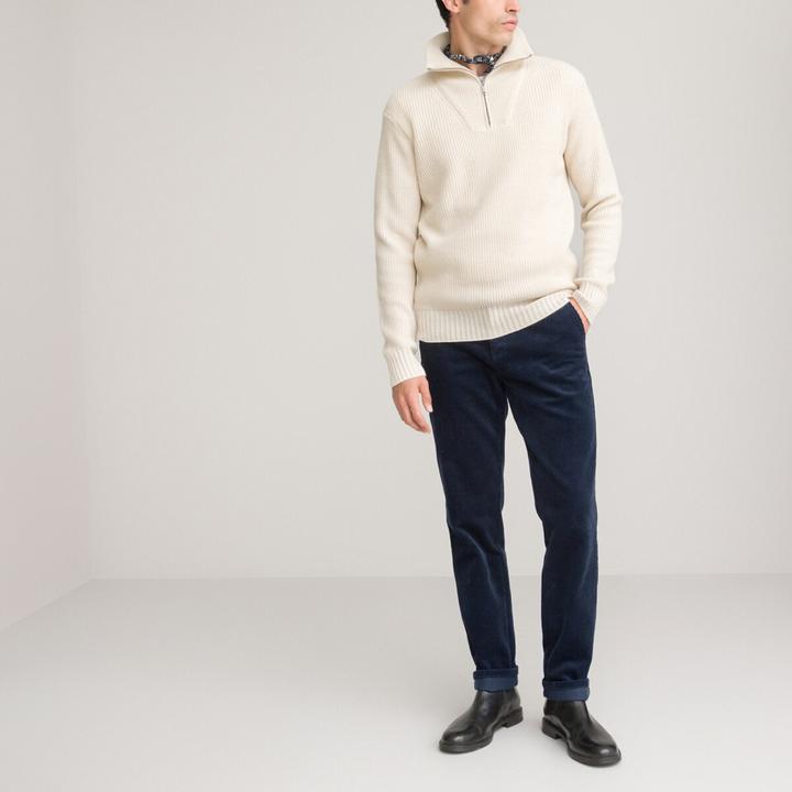 Immagine prodotto La Redoute Collections Pantaloni chino in velluto a coste stretch (46)