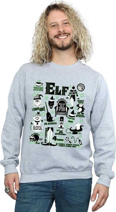 Immagine prodotto Elf Infographic Poster Felpa Uomo (XL)