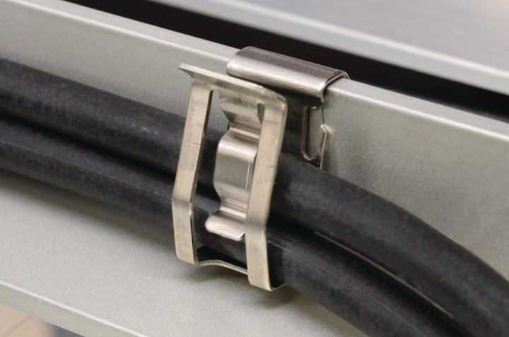 HellermannTyton MSC2-SS304-ML (100) Clip de bordure 24x13mm Acier inoxydable 151-00982 (Serre-câbles métalliques, 24.10 mm, 100 pcs)