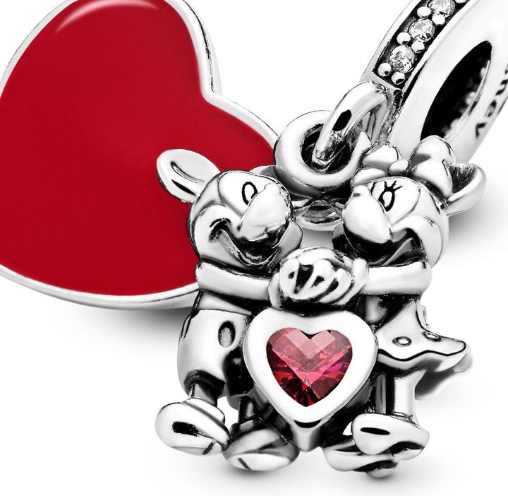 Actual product image Pandora Minnie & Mickey With Love dangle Charms/Beads (Silver 925)