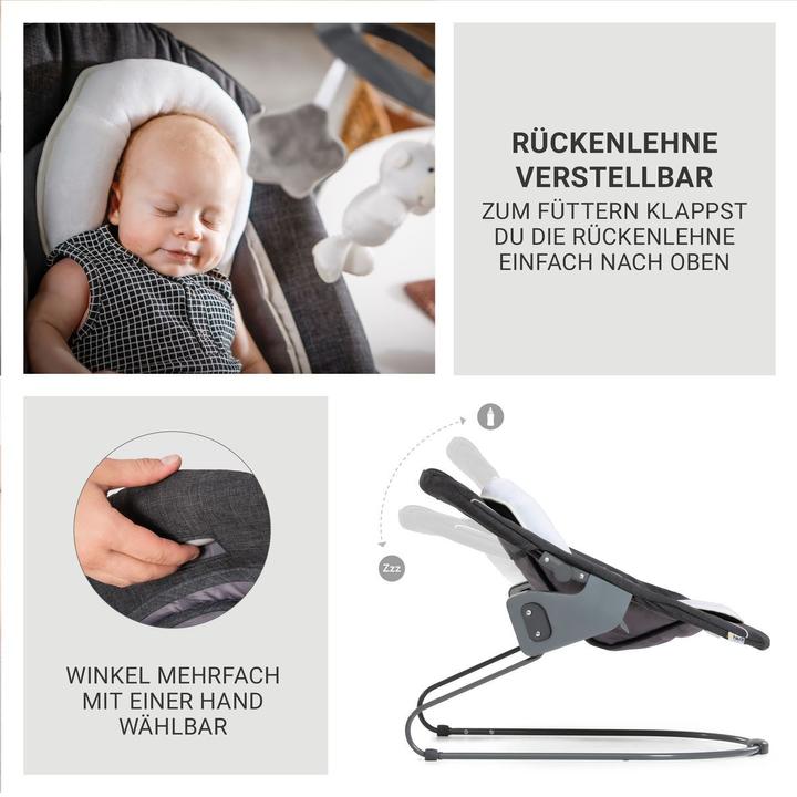 Actual product image Hauck Hochstühle Alpha Plus Black 4-tlg. Newborn Set Deluxe (Highchair)