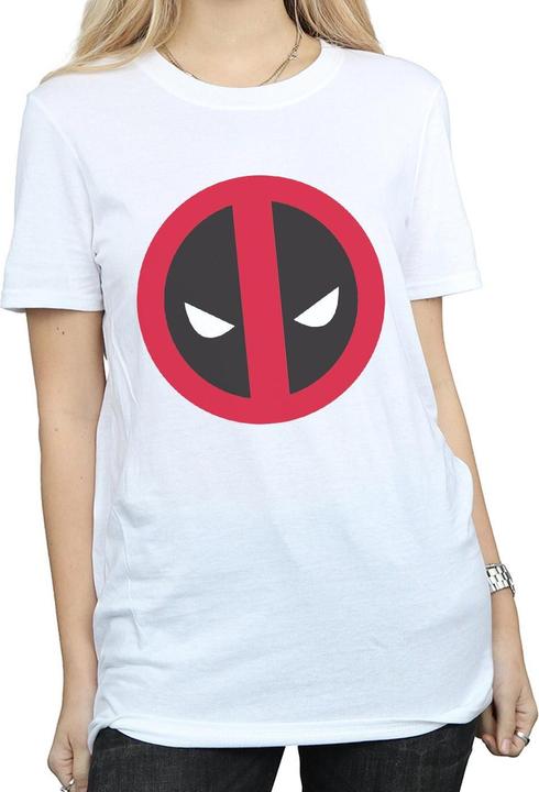 Actual product image Womens/Ladies Deadpool Large Clean Logo Cotton Boyfriend T-Shirt (XXL)