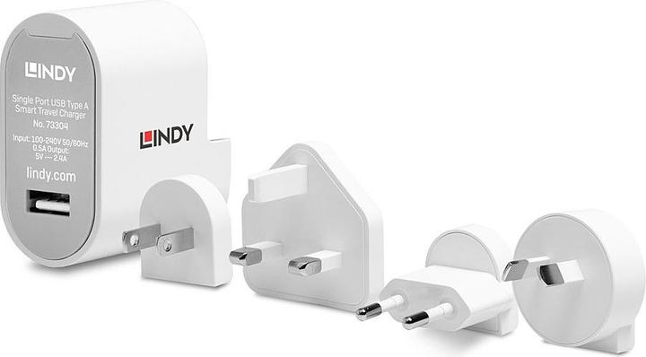 Produktbild Lindy 73304 Ladegerät für Mobilgeräte Indoor Weiss (12 W)